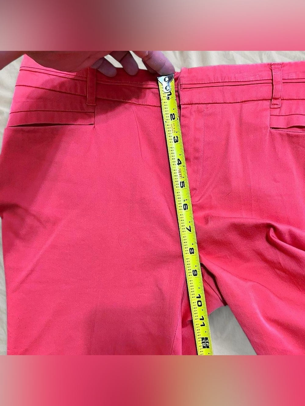 Relativity Coral/Salmon Straight Leg Capri Pants, Size 8P - Picture 6 of 7